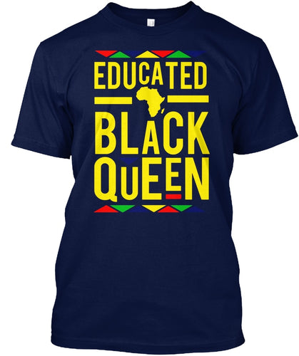 Dashiki Educated Black Queen T-shirt - MelaninPyramid