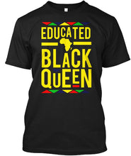 Load image into Gallery viewer, Dashiki Educated Black Queen T-shirt - MelaninPyramid